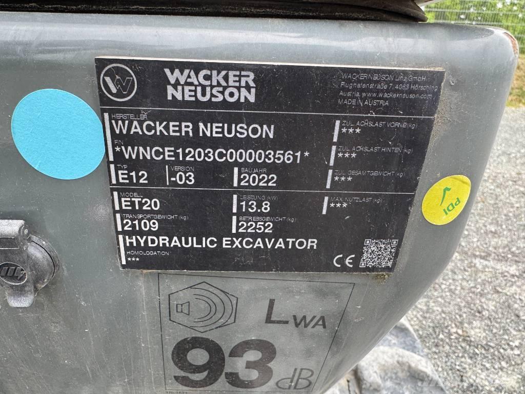 Wacker Neuson ET20 Гусеничні екскаватори