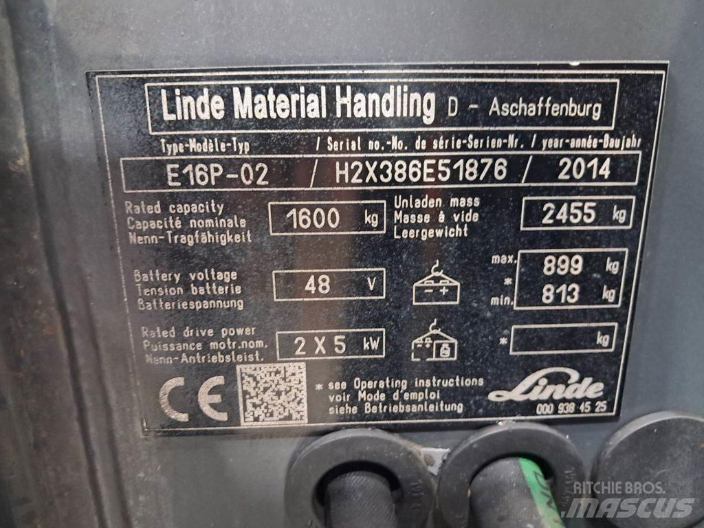 Linde E16P-02 Електронавантажувачі