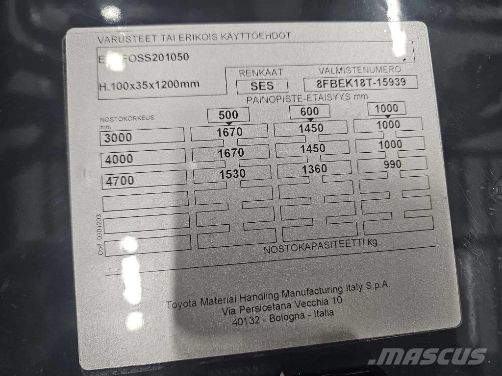 Toyota 8 FBEK 18 T Електронавантажувачі