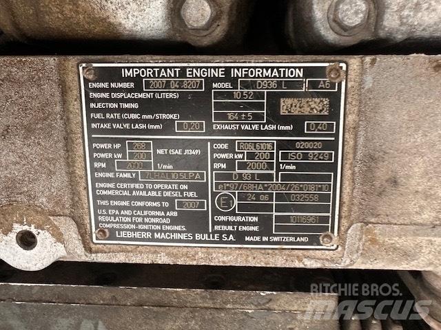 Liebherr D 936 L A6 Двигуни