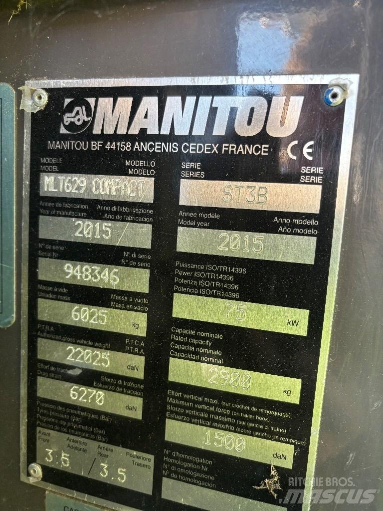 Manitou MLT 629 Телескопічні навантажувачі