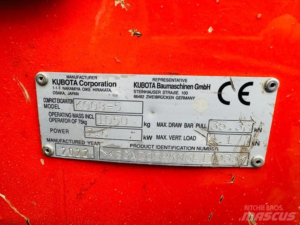 Kubota K008-5 Міні-екскаватори < 7т