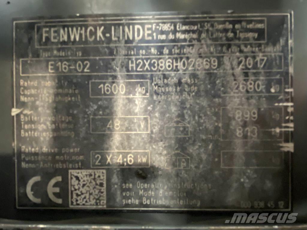 Linde E16-02 Електронавантажувачі
