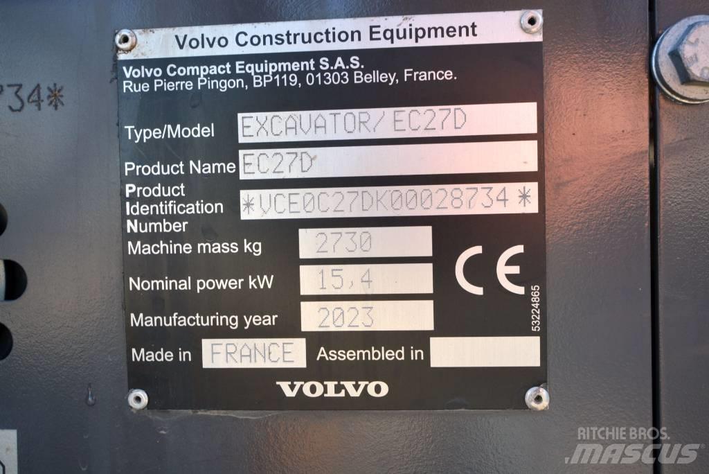 Volvo EC 27 D Міні-екскаватори < 7т