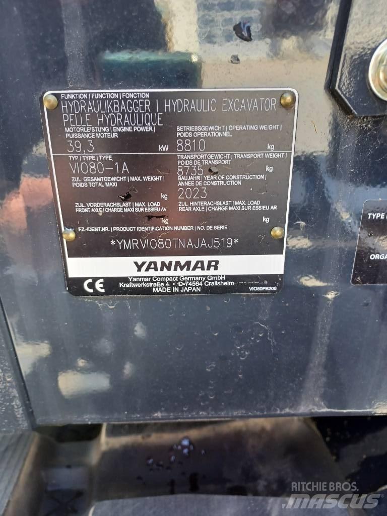 Yanmar Vio 80-2PB Міні-екскаватори < 7т