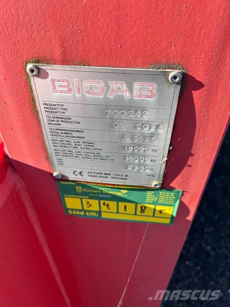 Bigab 242 SCHAKTFLAK Причепи для перевезення контейнерів