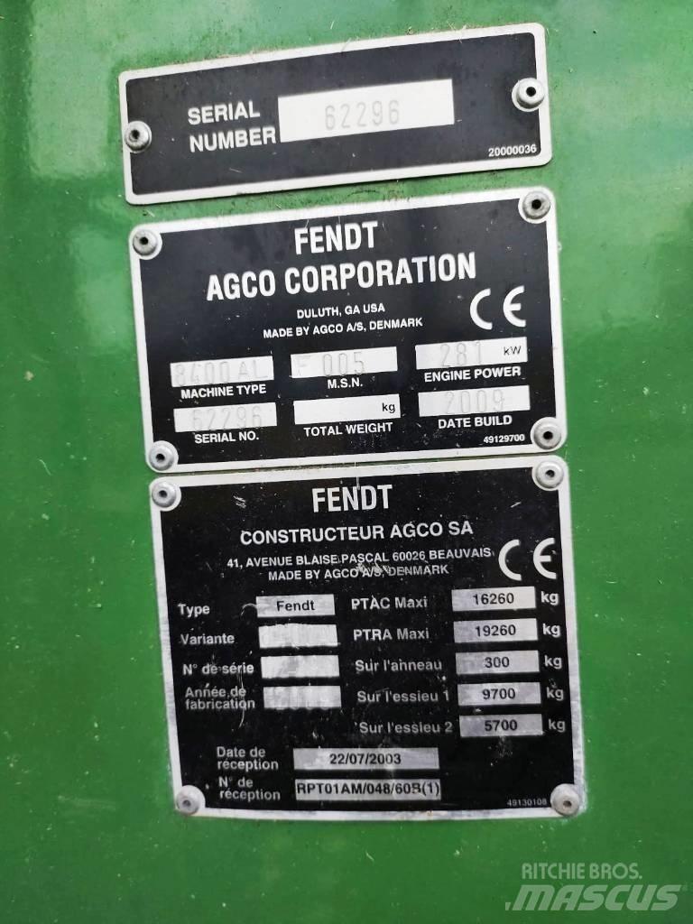 Fendt 8400 P AL Зернозбиральні комбайни