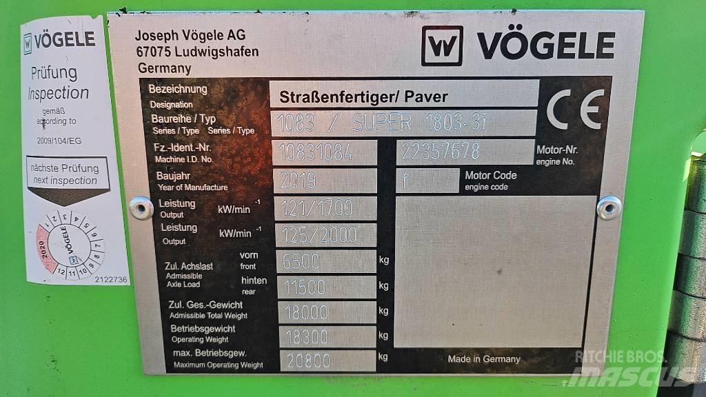 Vögele Super 1803-3i Асфальтовкладачі