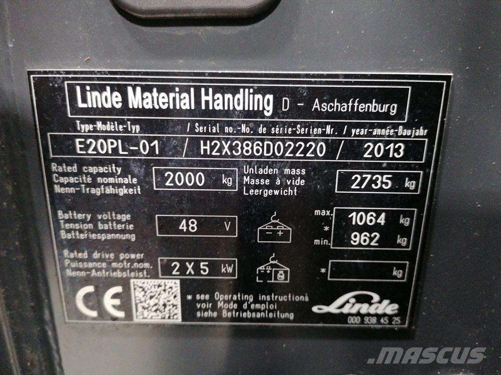 Linde E20PL-01 Електронавантажувачі