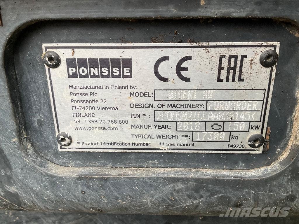 Ponsse WISENT 8W Форвардери