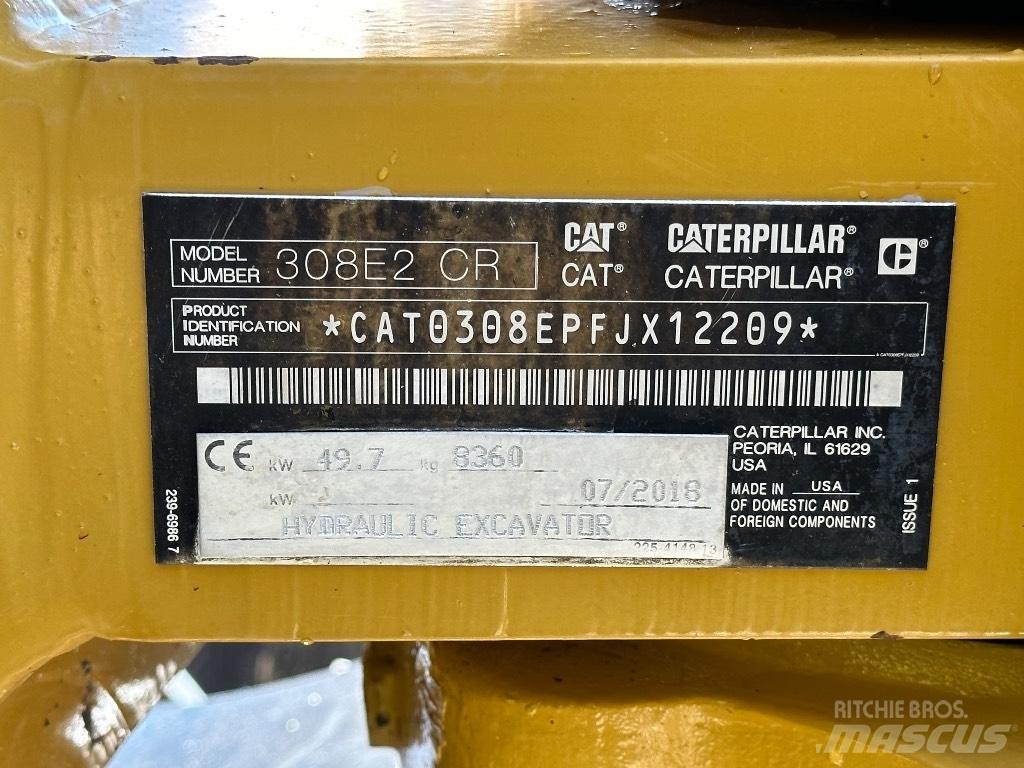 CAT 308 E2 CR Середні екскаватори 7т. - 12т.
