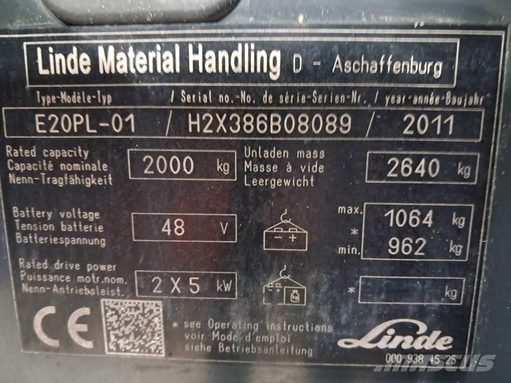 Linde E20PL-01 Електронавантажувачі