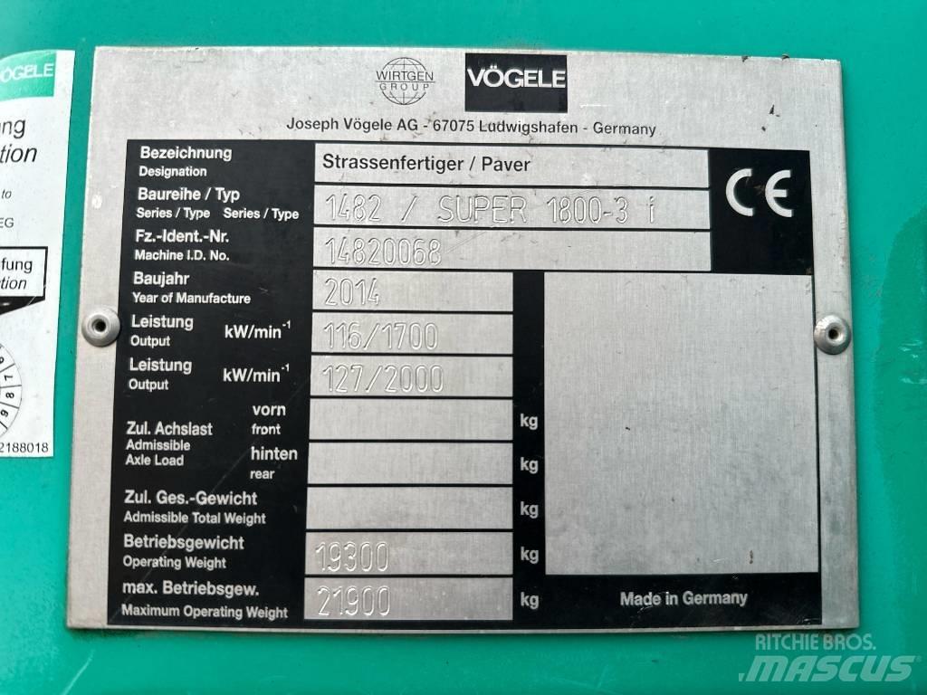 Vögele Super 1800-3i Асфальтовкладачі