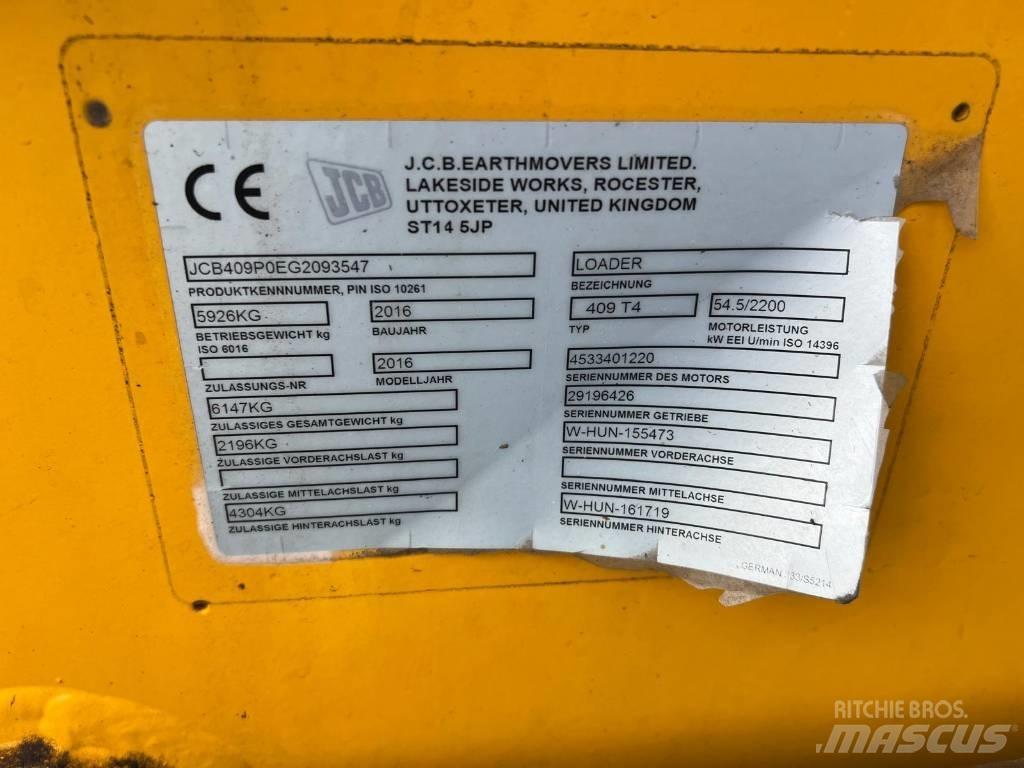 JCB 409 Agri shovel Фронтальні навантажувачі