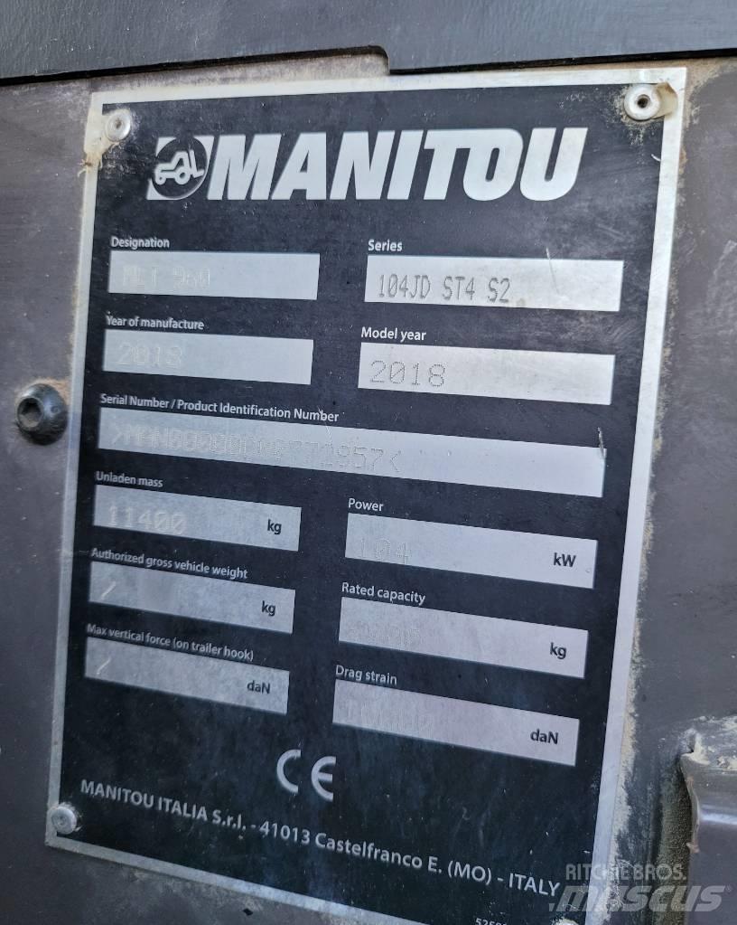 Manitou MLT960 Телескопічні навантажувачі