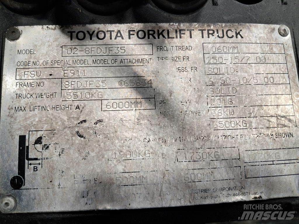 Toyota 02-8FDJF35 Дизельні навантажувачі