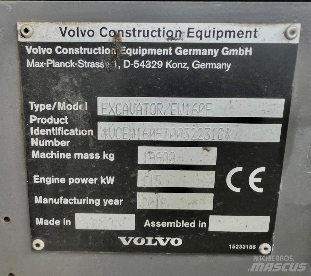 Volvo EW 160 E Колісні екскаватори