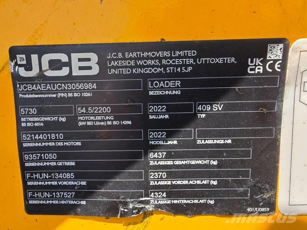 JCB 409SV Фронтальні навантажувачі