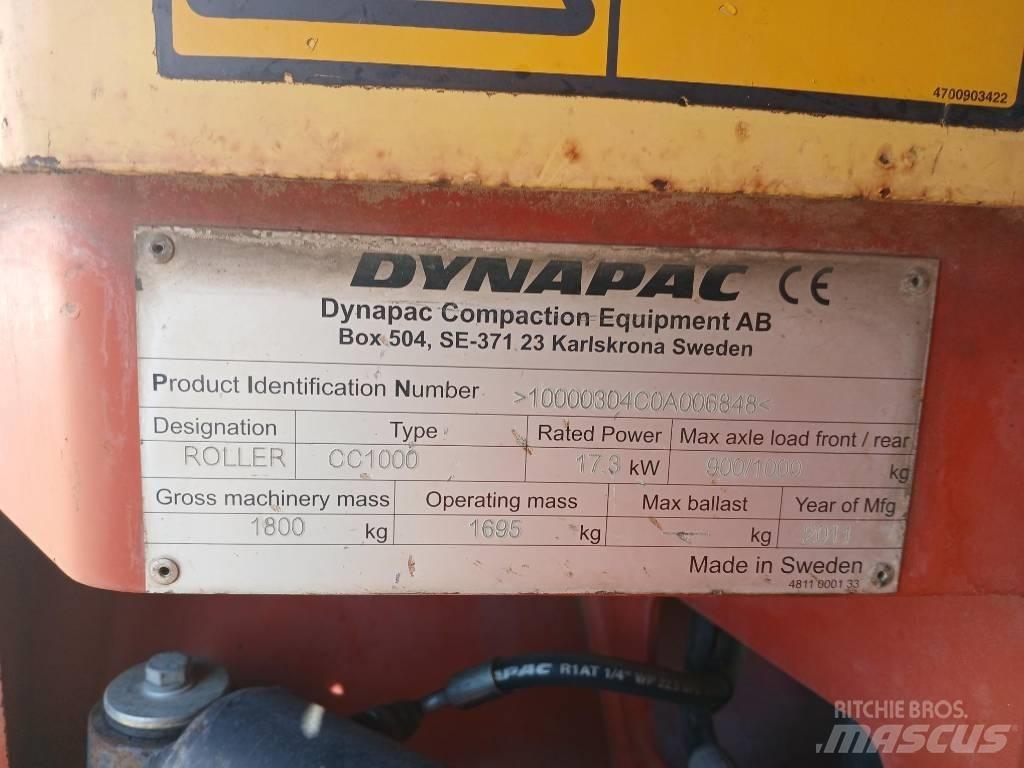 Dynapac CC1000, Vält Котки тротуарні