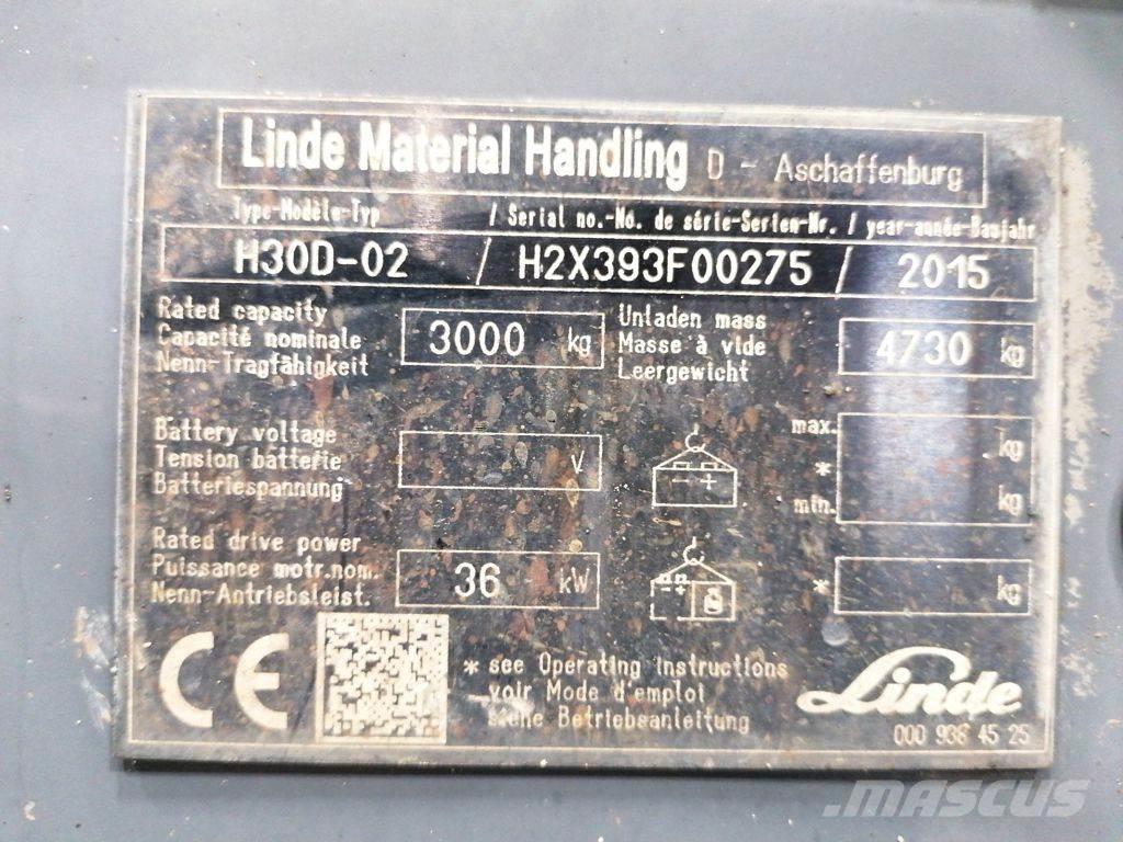 Linde H30D-02 Дизельні навантажувачі