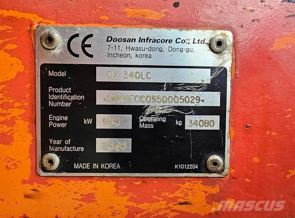Doosan DX 340 LC Гусеничні екскаватори