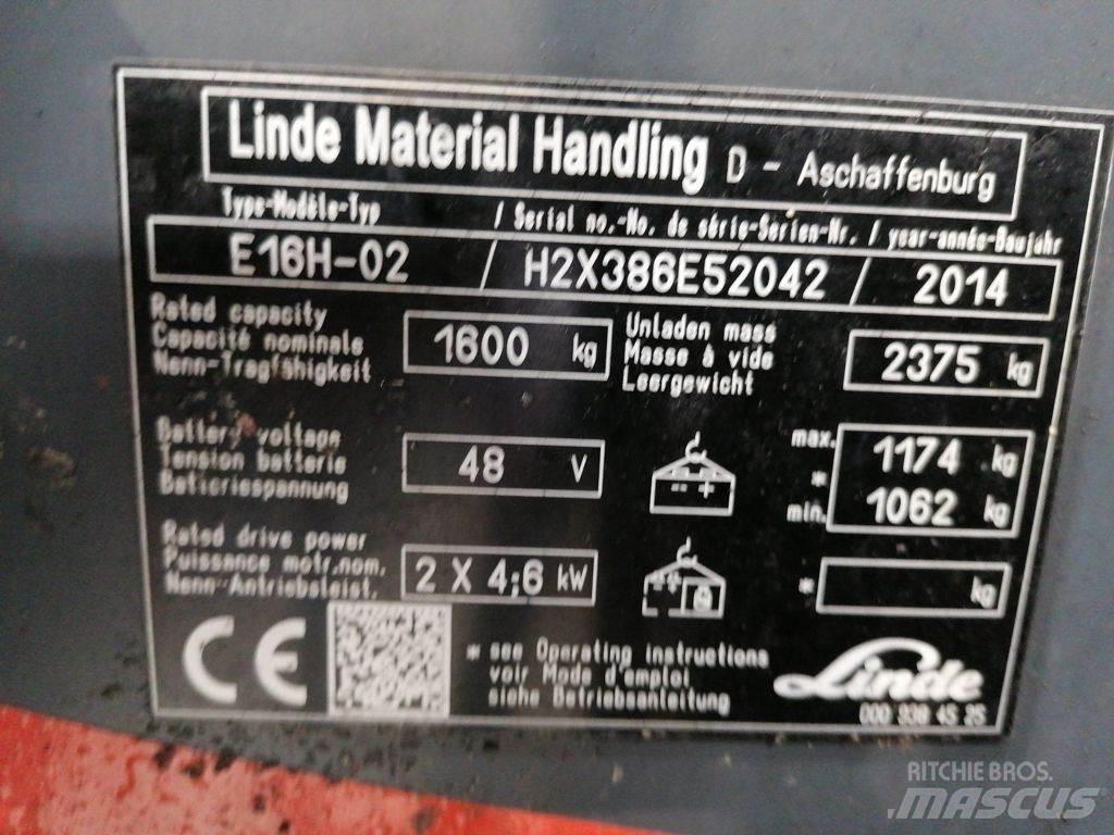 Linde E16H-02 Електронавантажувачі