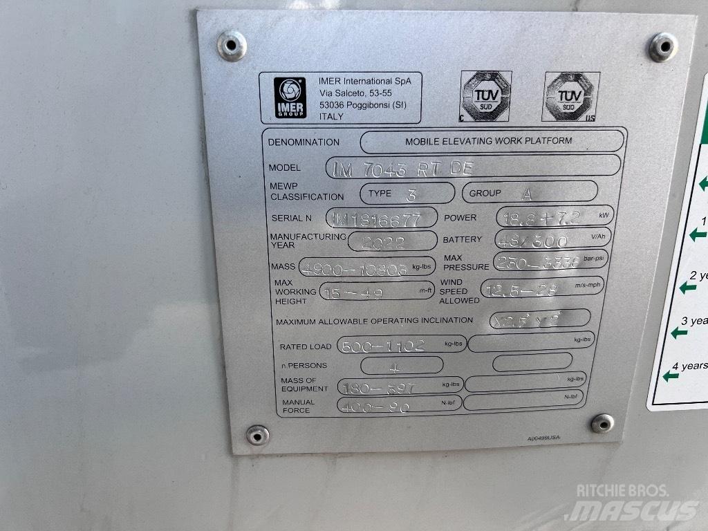 Imer IM 7043 RT DE Підйомники-ножиці