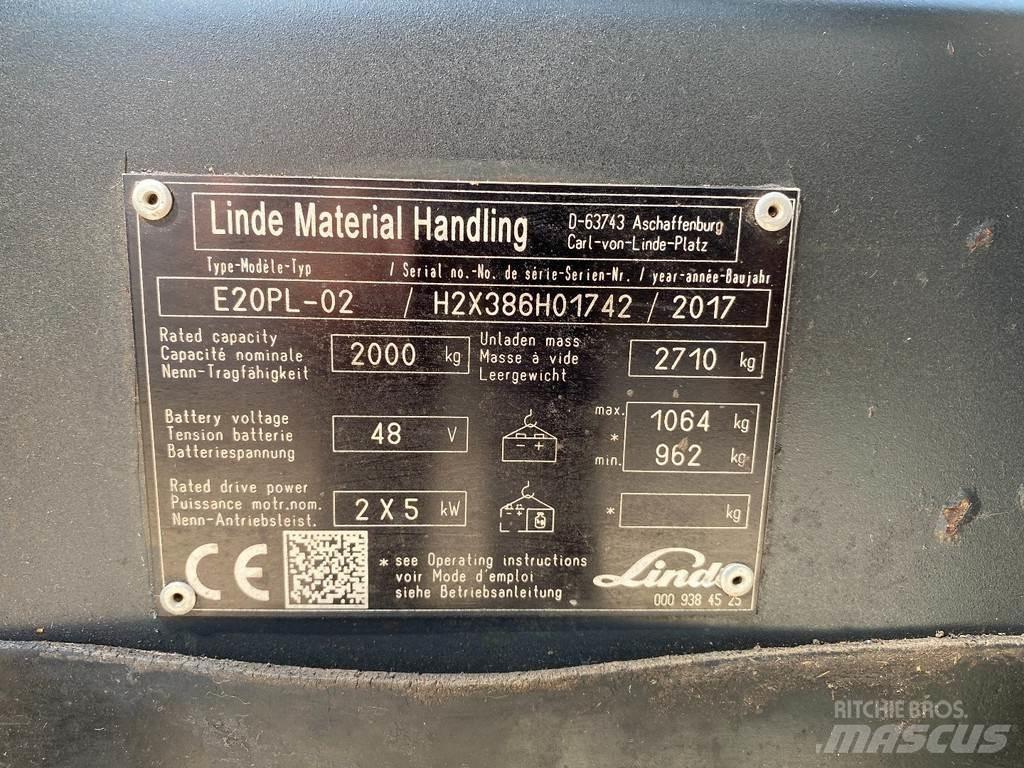 Linde E20PL-02 Електронавантажувачі