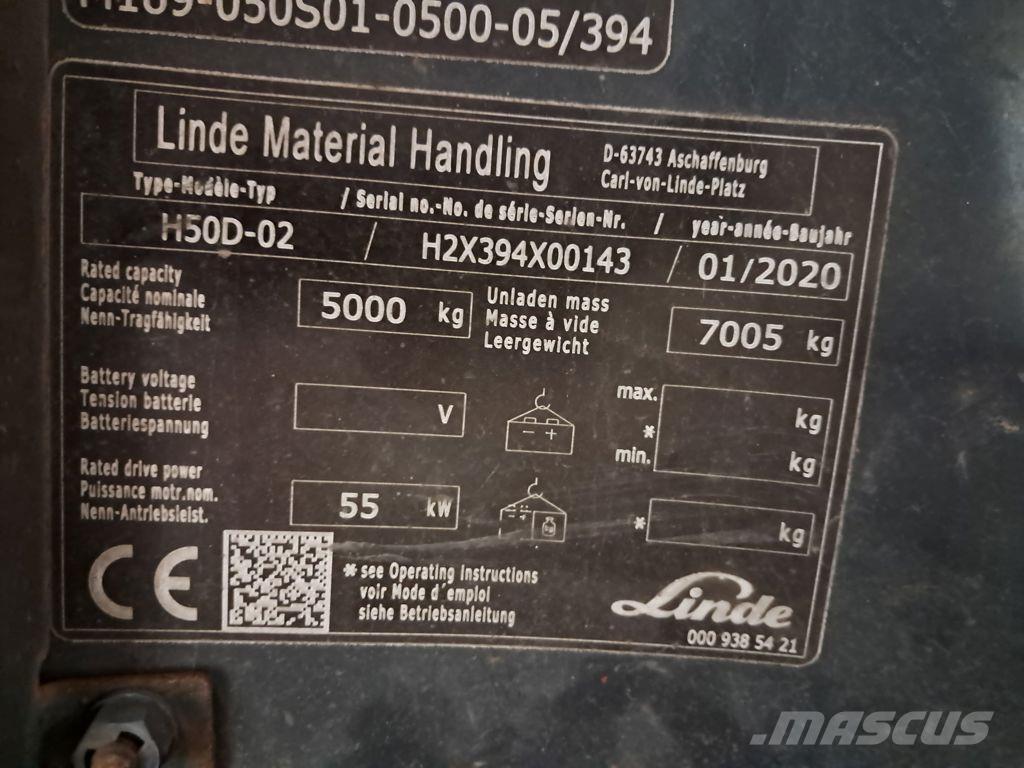 Linde H50D-02 Дизельні навантажувачі