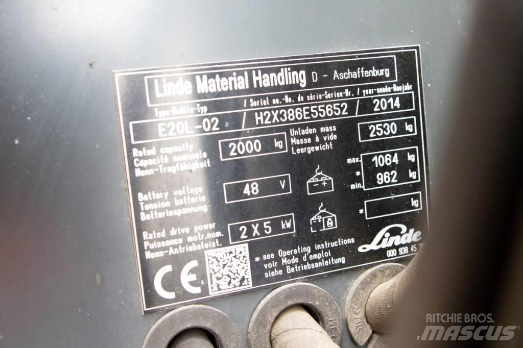 Linde E20L-02 Електронавантажувачі