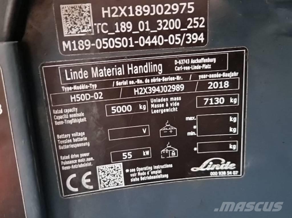 Linde H50D-02 Дизельні навантажувачі