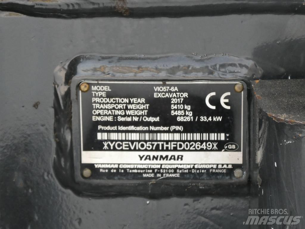Yanmar Vio 57-6A Міні-екскаватори < 7т