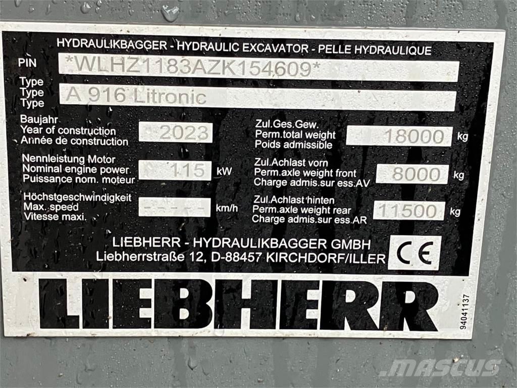Liebherr A916 Колісні екскаватори