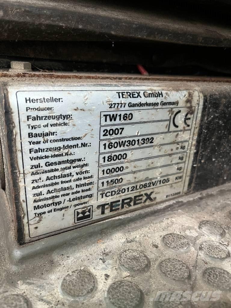 Terex TW 160 Колісні екскаватори