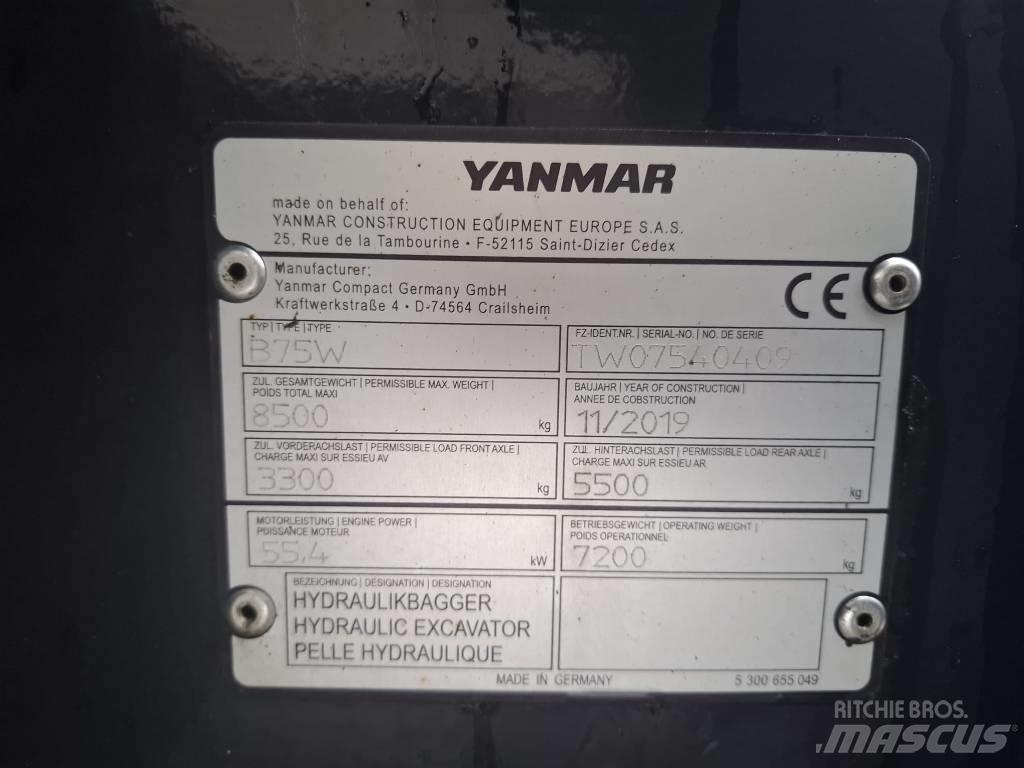 Yanmar B 75 W Колісні екскаватори