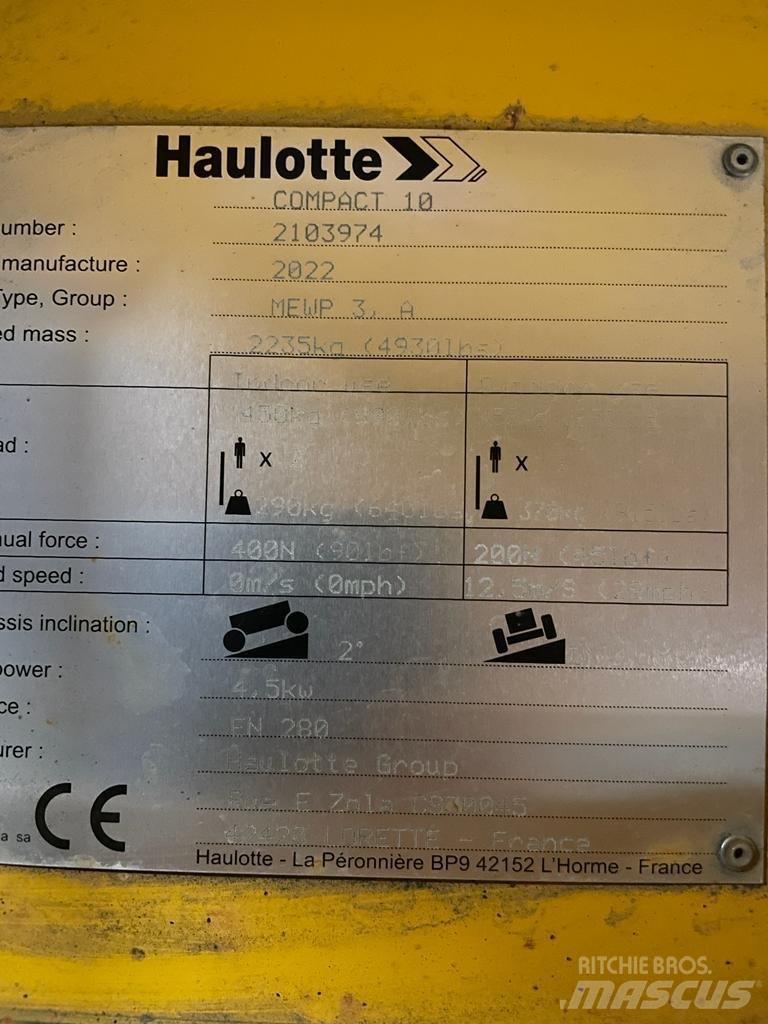 Haulotte Compact 10 Підйомники-ножиці