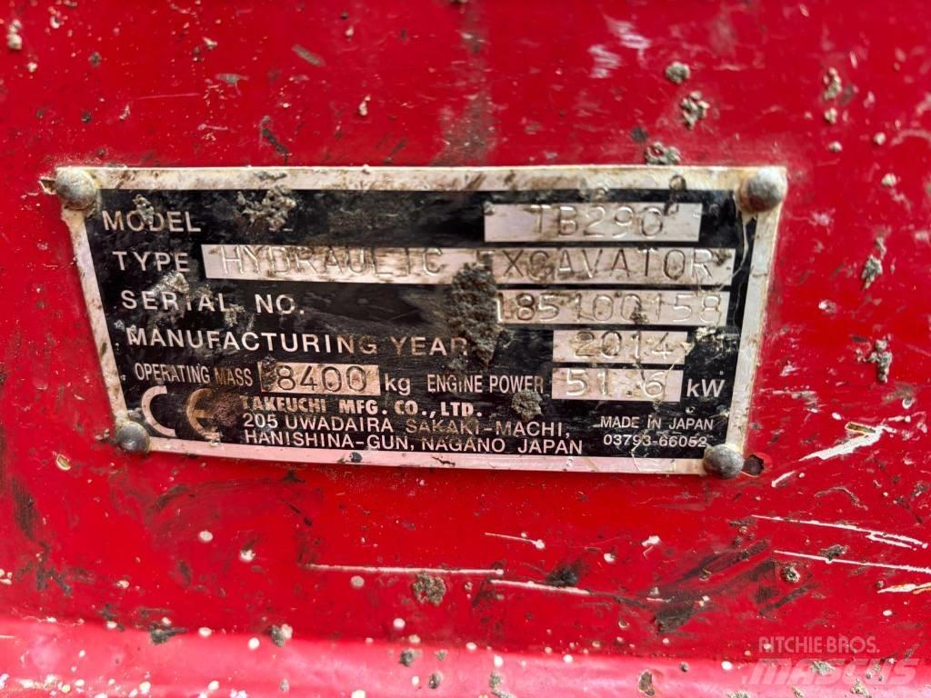 Takeuchi TB290 Середні екскаватори 7т. - 12т.