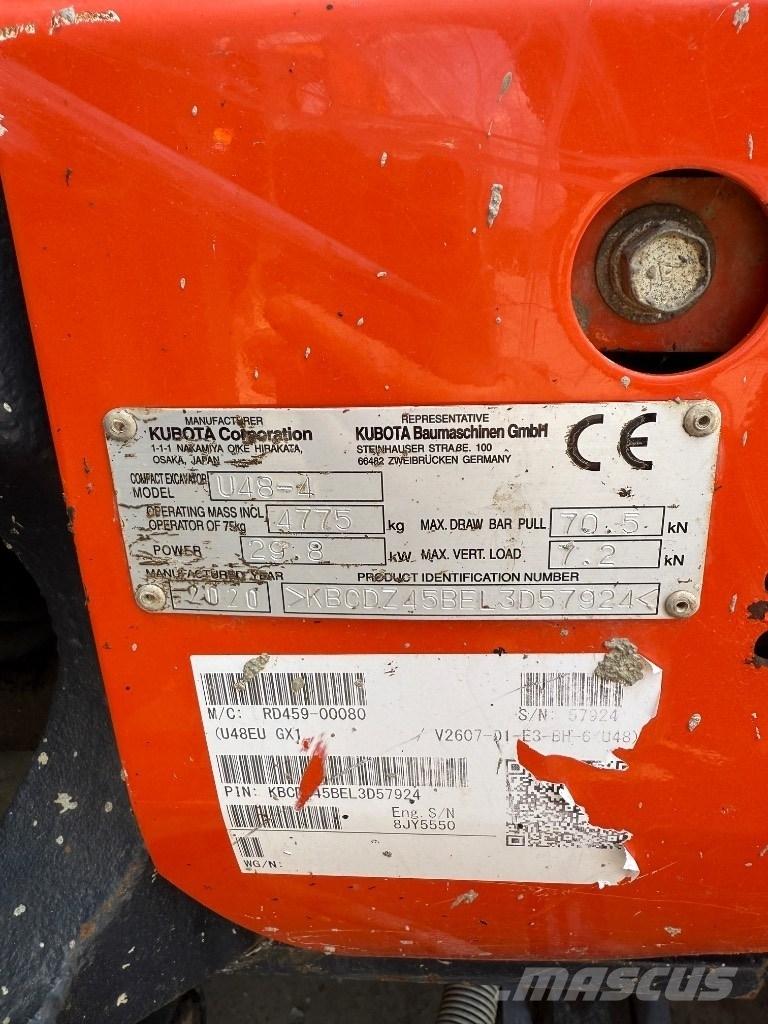 Kubota U 48 Міні-екскаватори < 7т