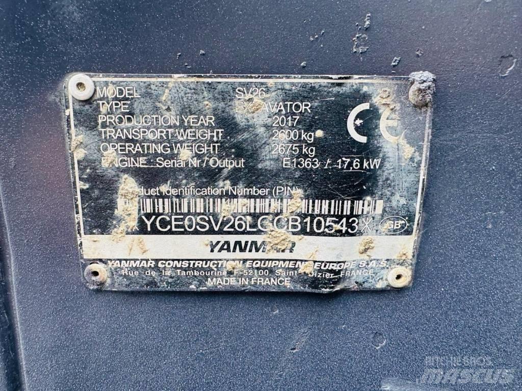 Yanmar SV 26 Міні-екскаватори < 7т