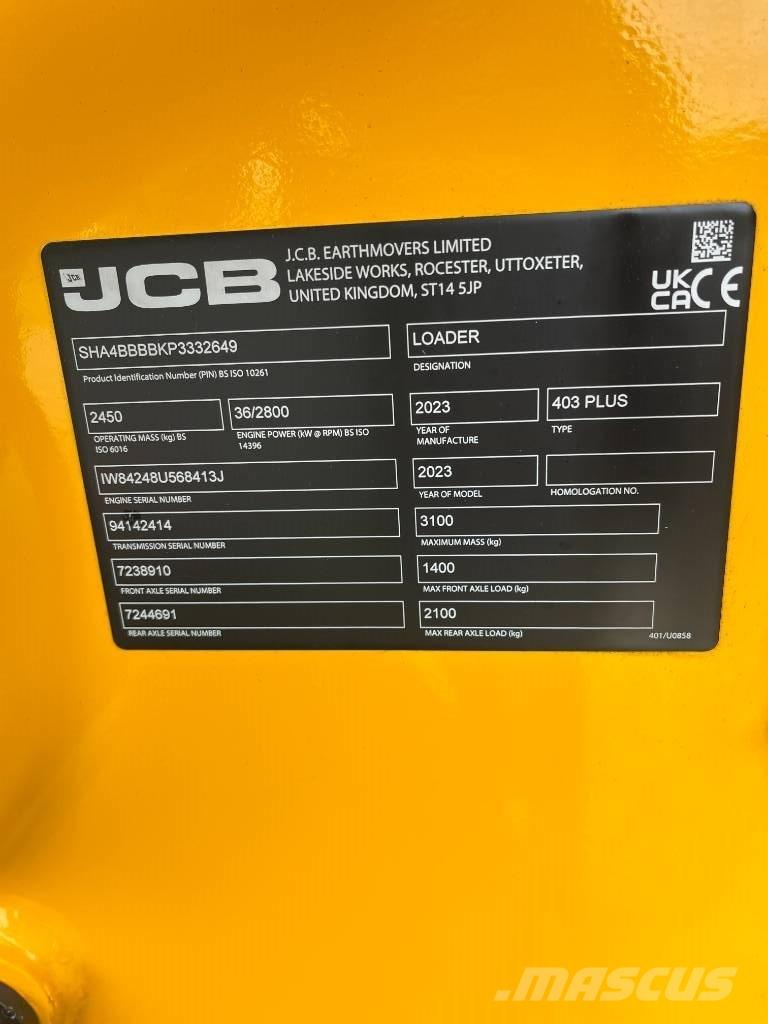 JCB 403 Agri Plus Міні-навантажувачі