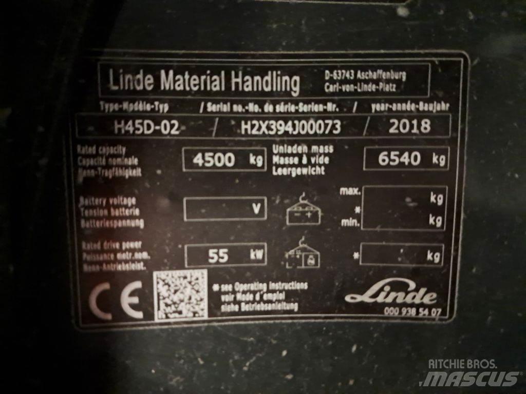 Linde H45D-02 Дизельні навантажувачі