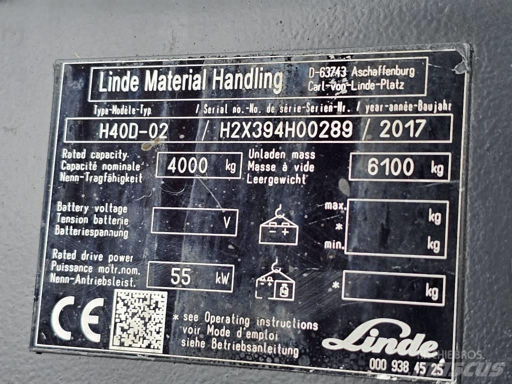 Linde H40D-02 Дизельні навантажувачі