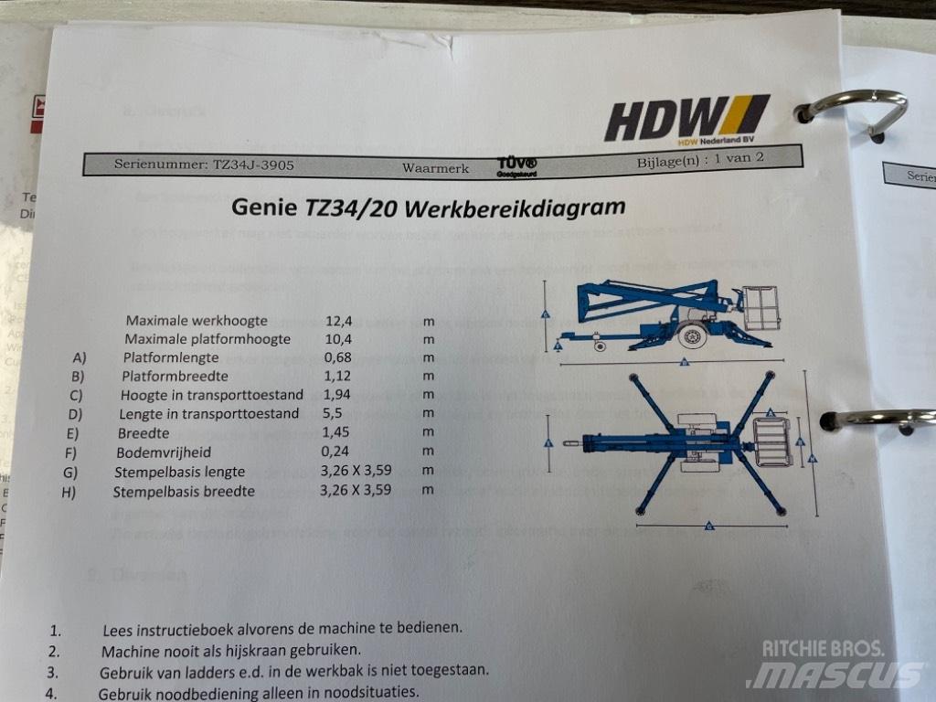 Genie TZ 34/20 Вишки-причепи