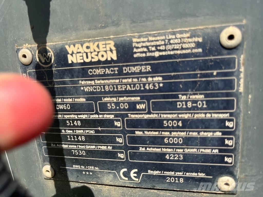 Wacker Neuson DW 60 Міні самоскиди