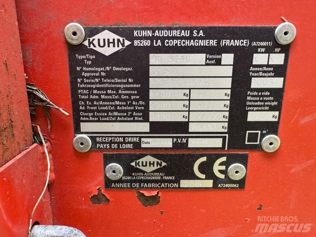 Kuhn Primor 3560 Роздрібнювачі, різаки і розпаковувачі тюків