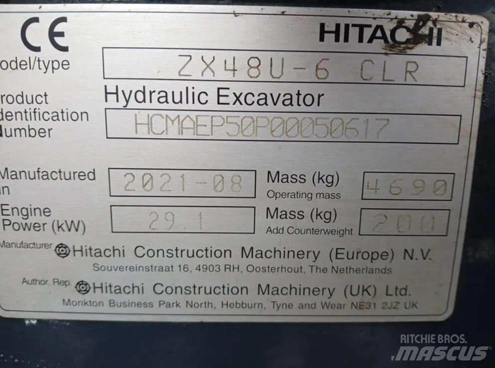 Hitachi ZX 48 U Міні-екскаватори < 7т