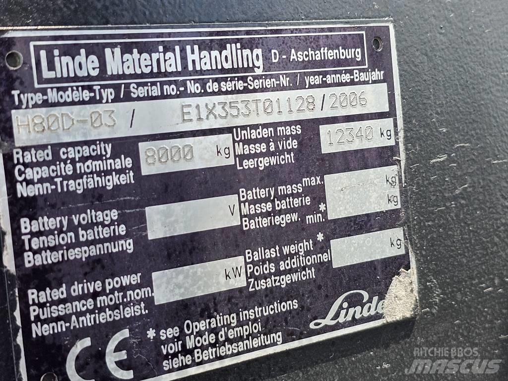 Linde H80D-03 Дизельні навантажувачі