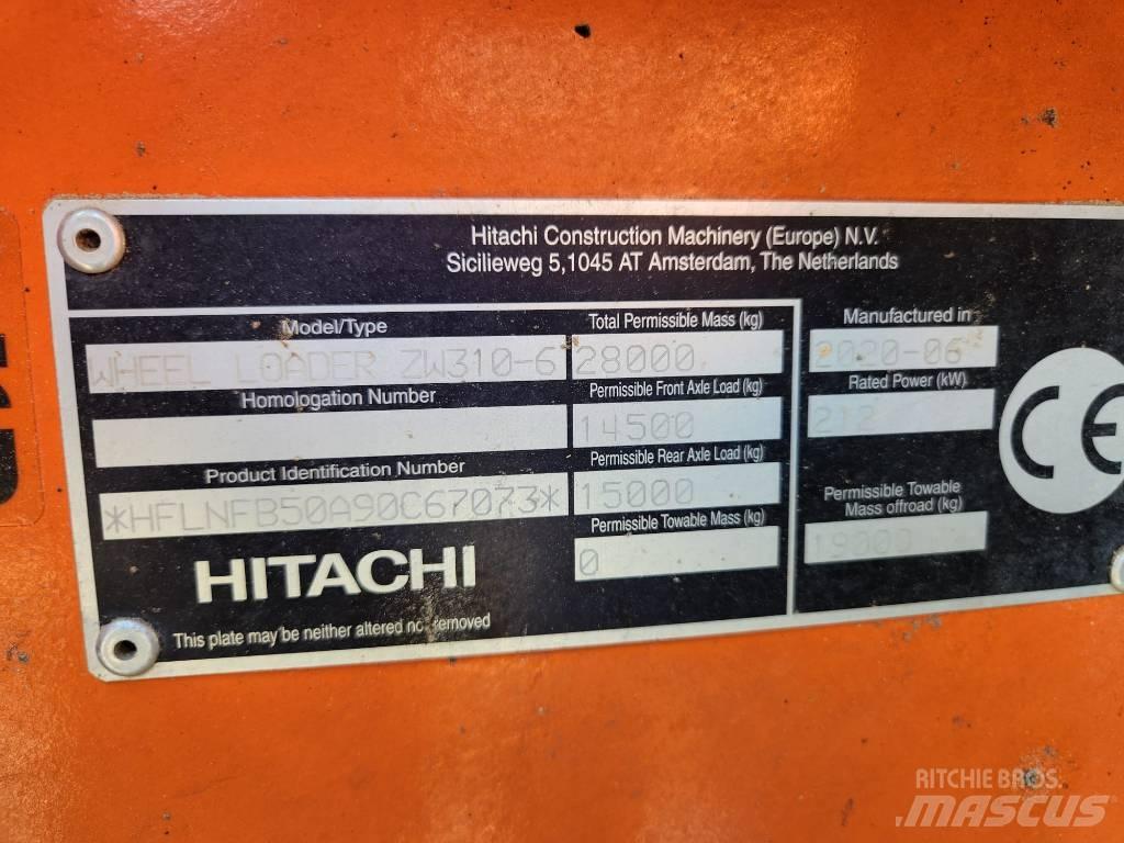 Hitachi ZW310-6 Фронтальні навантажувачі