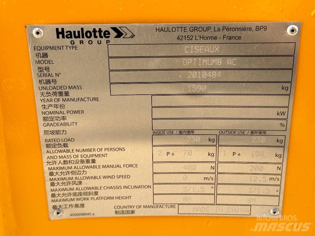 Haulotte OPTIMUM 8 Підйомники-ножиці