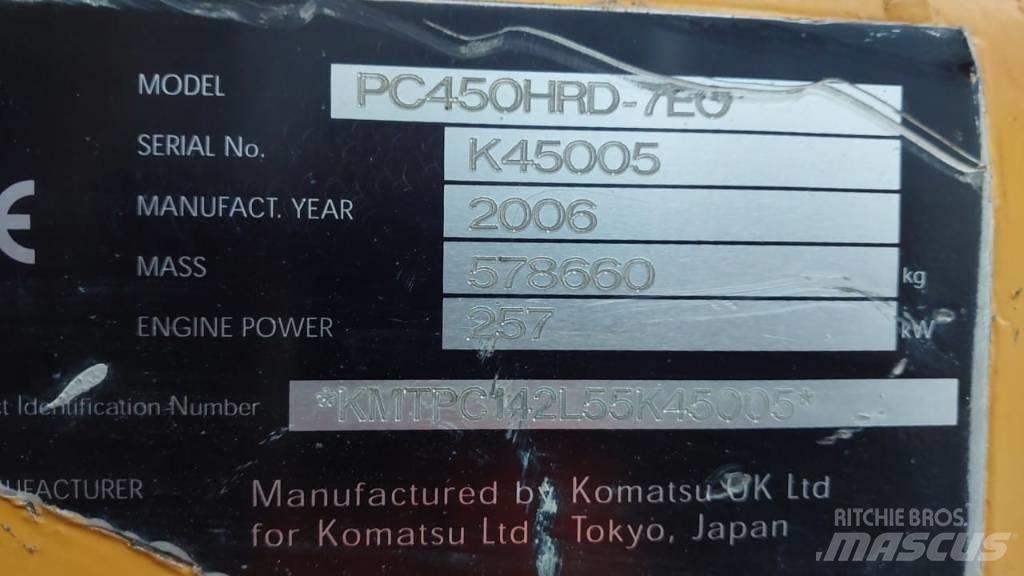 Komatsu PC450HRD-7E0 Екскаватори для знесення споруд